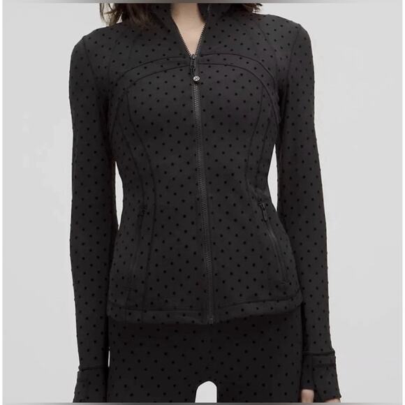 Lululemon Jackets & Blazers - Lululemon Flocked Define Nulu Polka Dot Jacket Size 8- Rare